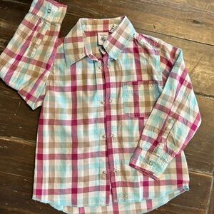 3T plaid button down